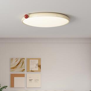 奶油风创意吸顶灯卧室房间灯简约现代儿童房女孩温馨全光谱LED灯