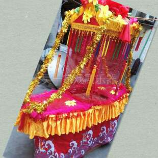 新款扭秧歌旱船采莲船花轿彩船小推车灯红社火节日喜庆表演出道具