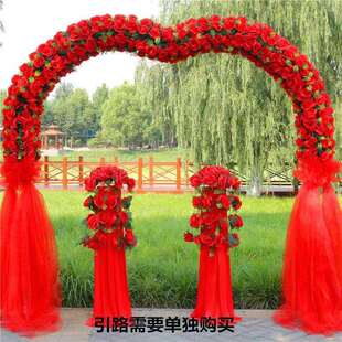 拱门结婚婚庆仿真花花门开业庆典礼花拱门喜庆结婚拱门单元门布置