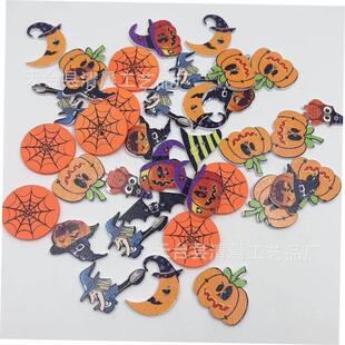 Festival Decoration Wood Halloween per Button pack Wooden