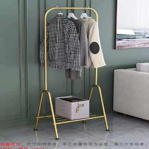 服装店北欧架服装铁金属艺 落地收纳卧室简易衣帽架长条多功能