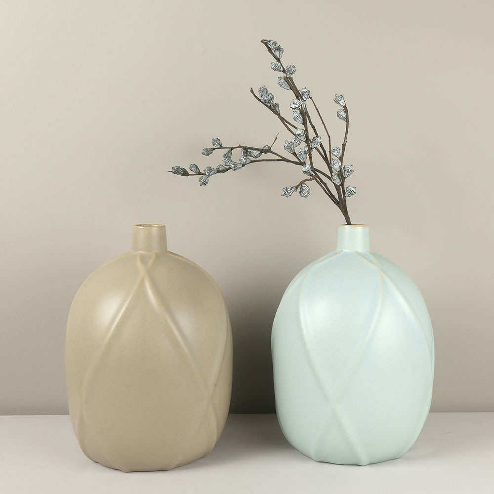 现代复古简约轻奢大气家居酒店日用陶瓷花瓶摆件装饰品,家居饰品,花瓶,淘宝优惠券,粉丝福利购,淘宝优惠卷