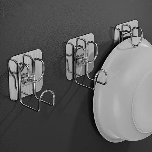 No-drill basin hook, stainless steel vegetable washing basin