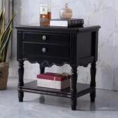 古实木头柜简约复床边柜家用床室角柜抽屉储物柜收纳柜卧室卧 收