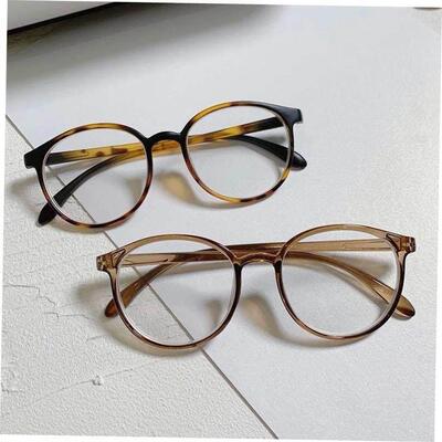 Round Frame Anti-blue Light Glasses Men and Women Myopia Gla