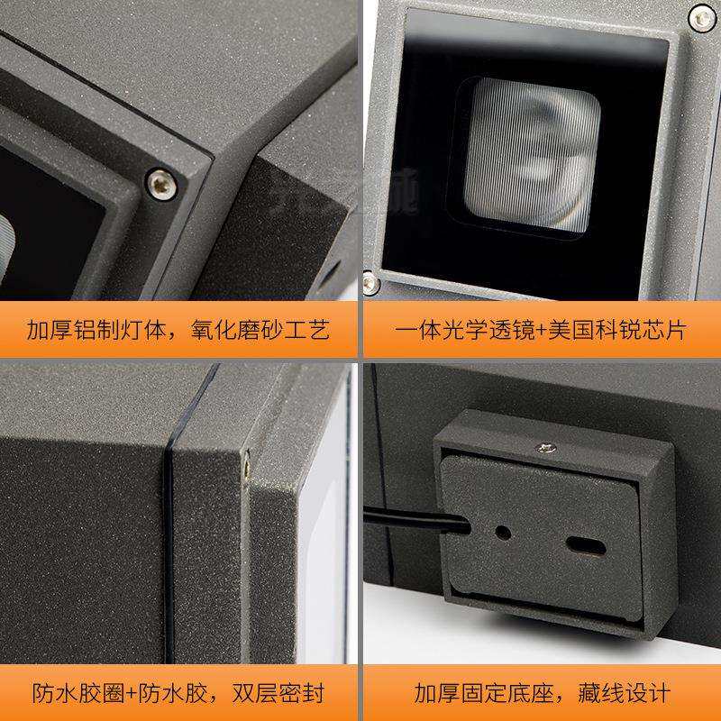 一束光壁灯户外防水外墙立面照明建筑灯光装饰聚光led双头射灯