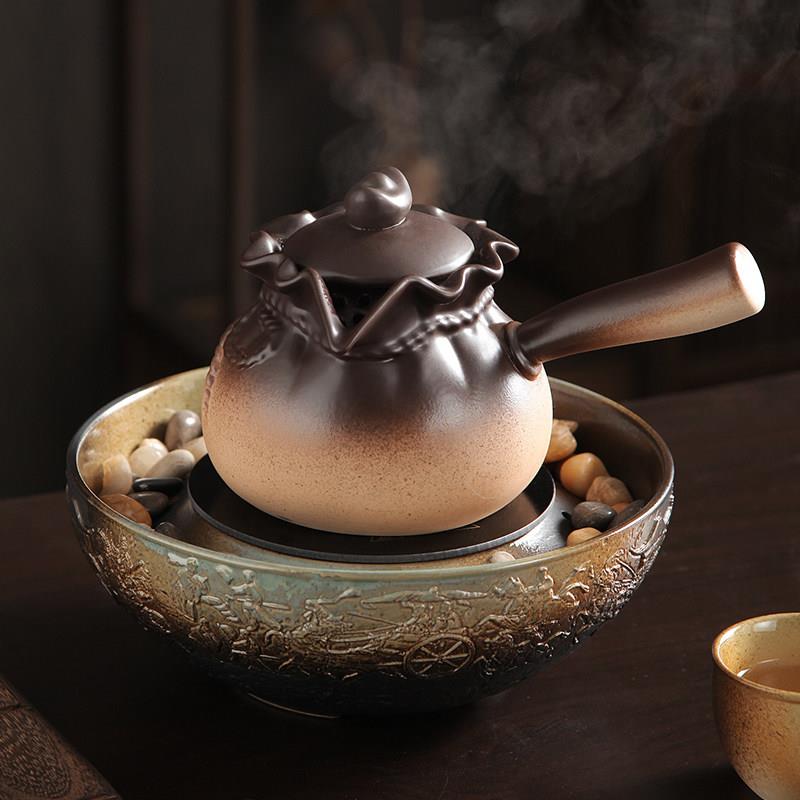 新款围炉煮茶全套罐罐茶煮茶器烤奶茶罐煮奶茶陶罐电陶钱来煮茶壶