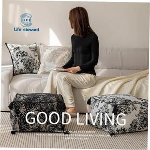 Sitting 法式 黑白坐墩中式 矮凳蒲团懒人沙发坐垫 Cushion PuTuan