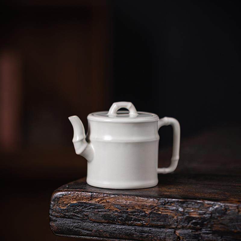 汝茶壶陶瓷壶窑单壶茶家用室内古普CTY033洱泡壶茶水分离壶竹节复