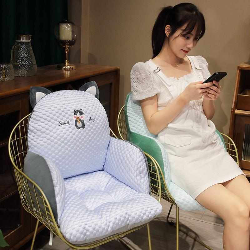 冰豆豆夏季靠垫家用榻榻米坐垫一体学生宿舍座椅子靠枕办公室护腰