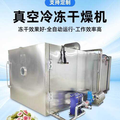商用草莓芒果真空冷冻干燥机药材柠檬片玫瑰花茶叶大型冻干机