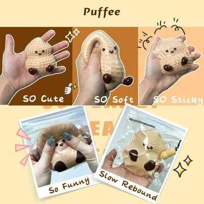 Peanut Food-grade Silicone Squishy Toy, Handmade Taba Squish