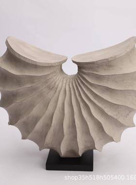 简约样现代树脂半月摆件0040房间售楼板处电视柜装饰品艺术摆软件