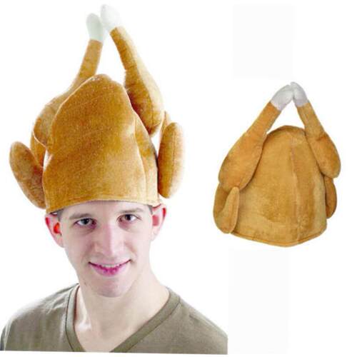 Stuffed Christmas Turkey Hat Adult Novelty Fancy Dress