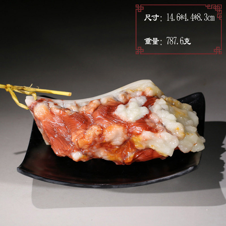 【超值捡漏】寿山老性巧色芙蓉石猪肉石大摆件餐厅门店装饰p6974