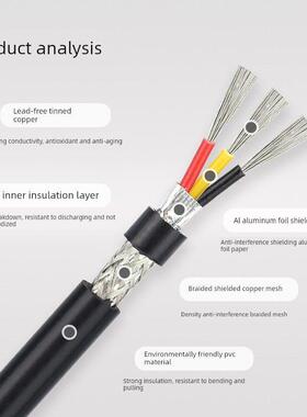 绿色能源Ul2517屏蔽电缆28Awg-14Awg铝箔编织耐高温通信控制信号