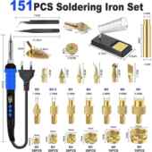 大功率字电烙铁转接头黄烫画一印花151件套9体工具葫芦雕刻铜字母
