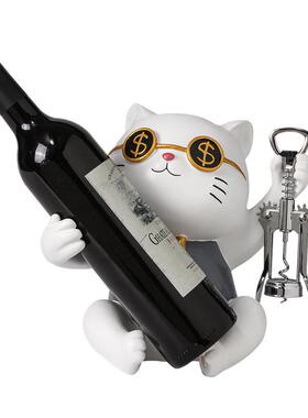 网红暴力熊红酒架玄关电视柜酒柜轻奢装饰品高档酒驾乔迁开业礼品