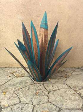 tequila home decor 跨境新款 植物摆件龙舌兰花铁艺创意摆件