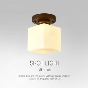 美式 单头吸顶灯过道灯走廊灯阳台灯玄关灯led入户灯衣帽间灯复古