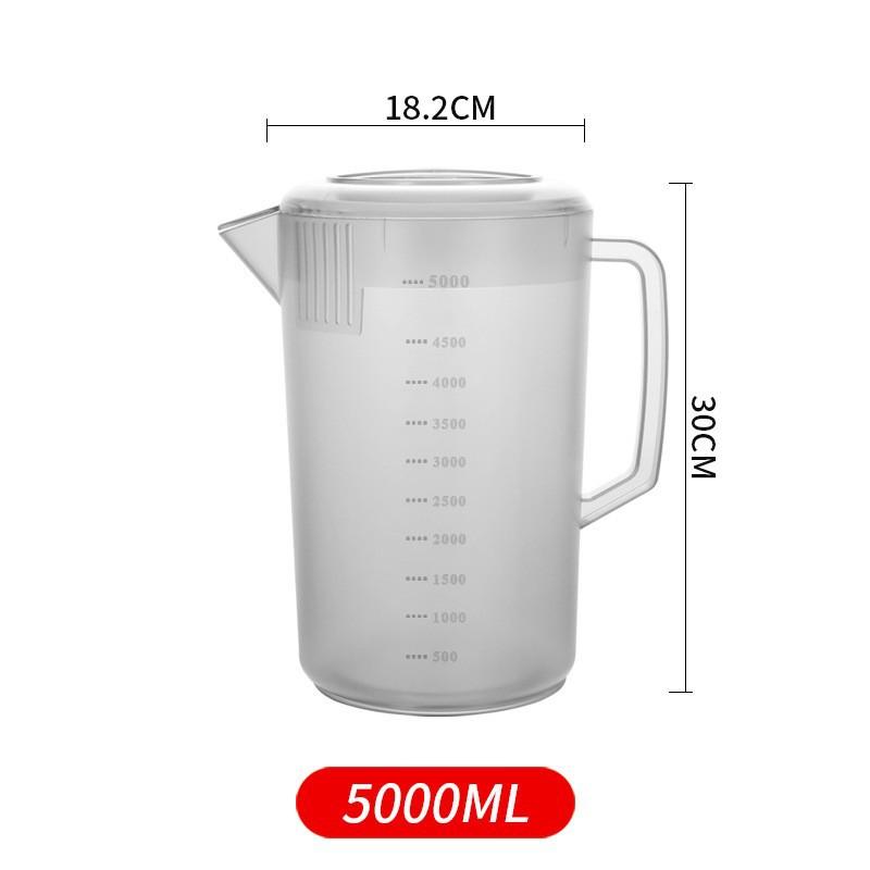亚克力扎壶耐热泡茶冰水瓶茶色量杯超大容量5l奶茶店pc塑料冷水壶