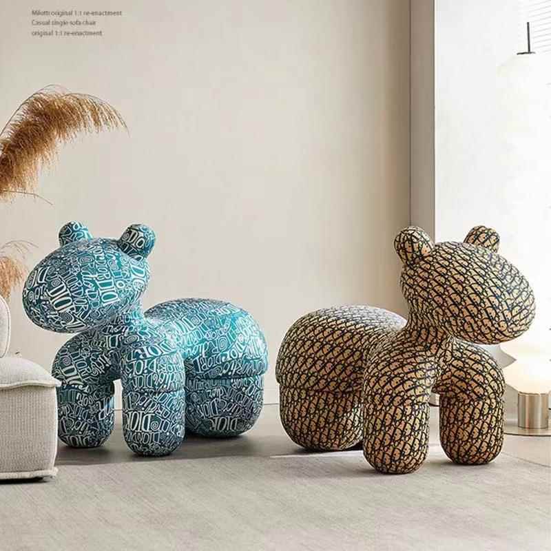 网红小马椅沙发儿童坐凳创意椅子座椅动物造型椅客厅摆件休闲家具