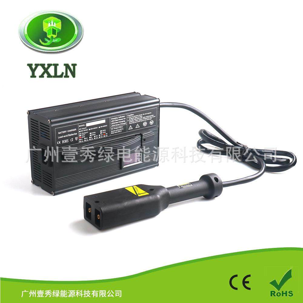 48V15A铅酸三元锂磷酸铁锂充电器 带平角头LED显示器和提手