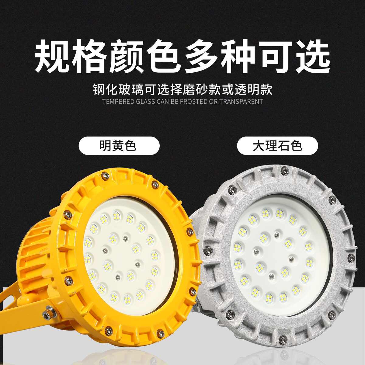 免维护防水防尘泛光灯70W80W50W圆形车间仓库投光灯60WLED防爆灯