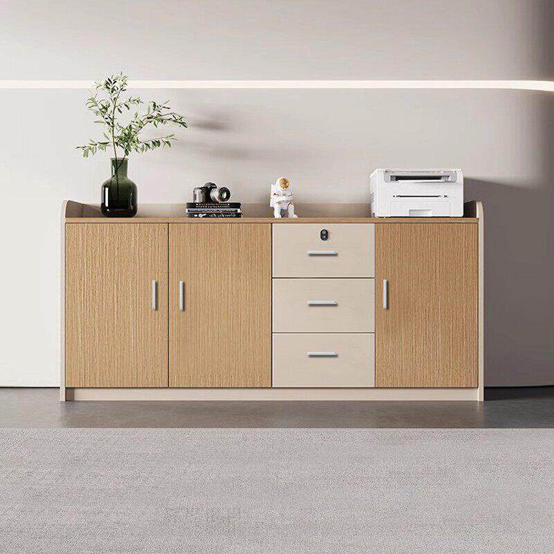 办公室文件柜矮柜会议室茶水柜打印机柜带锁储物收纳柜隔断桌边柜