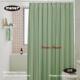 条纹纯色浴帘防水防霉套装 免打孔洗澡浴室化妆室隔板门帘布淋浴间