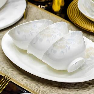 清雅名媛碗家用2025新款轻奢高级感高颜值家用陶瓷饭碗装泡面碗高