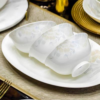 清雅名媛碗家用2025新款轻奢高级感高颜值家用陶瓷饭碗装泡面碗高