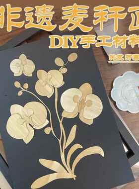 非遗麦秆画diy材料包潮汕麦草画手工画暖场团建研学活动带相框