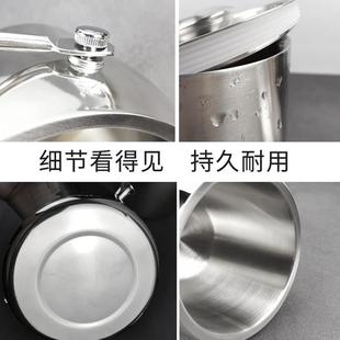不锈钢冰粒桶商用酒吧KTV洋酒香槟桶家用创意装小冰块保温桶带盖