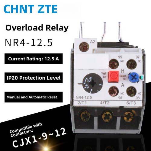 正泰热过载继电器Nr4-12.5 2A3.2A4A5A6.3A8A10A12.5A适用于Cjx1