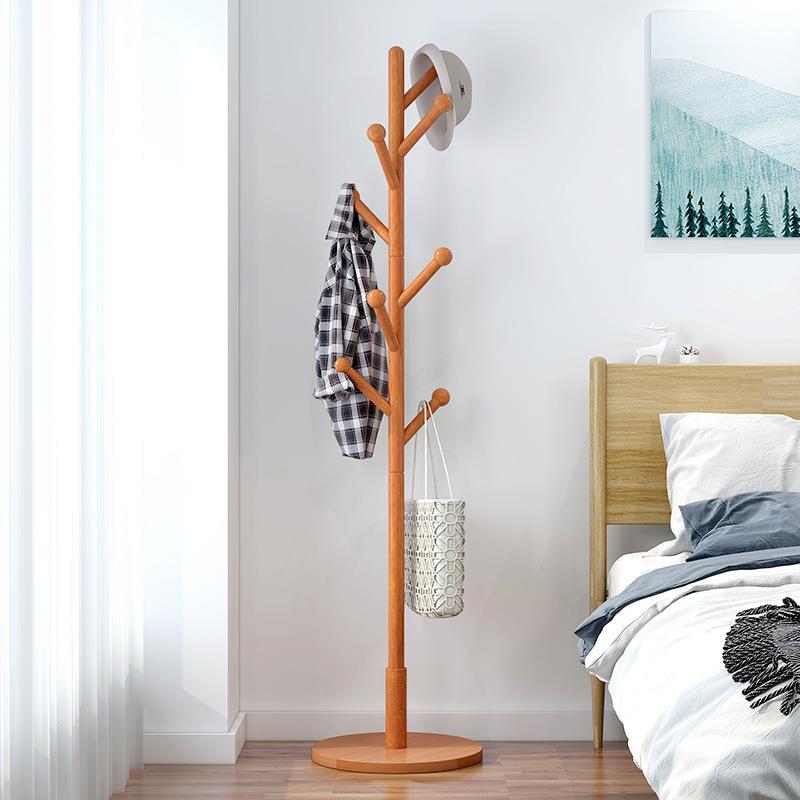 实木衣架落地卧室衣帽架家用挂衣架置物架衣帽间客厅晾挂衣服架子