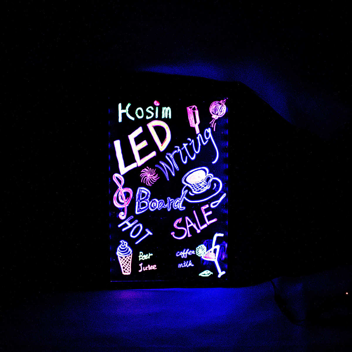 led广告牌40*60荧光板招牌 荧光发光菜单牌 酒吧餐厅广告板留言板