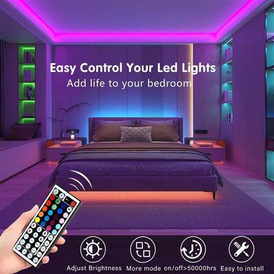Led Lights for Room RGB 5050 Led Strip with Remote Control C
