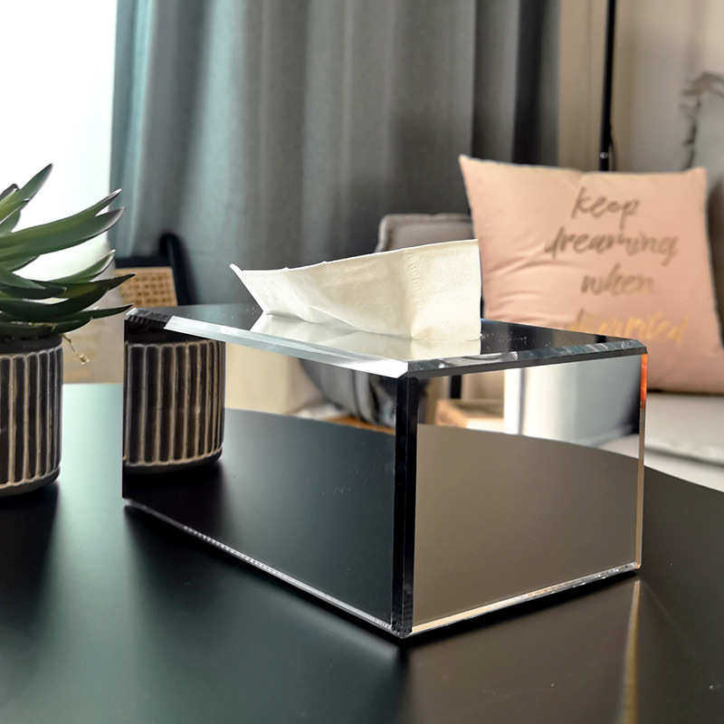 轻奢风纸巾盒欧美客厅家用创意镜面款茶几酒店设计感师手抽纸巾盒,家居饰品,装饰纸巾盒,淘宝优惠券,粉丝福利购,淘宝优惠卷
