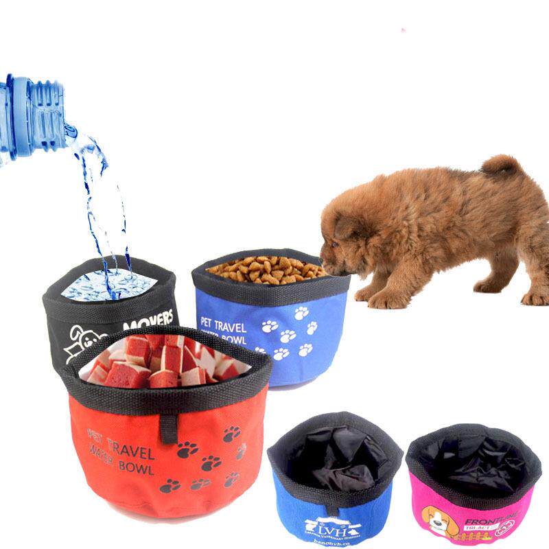 600D牛津布狗碗宠物碗可折叠外出旅行饮水碗猫狗食盆水壶便携速干