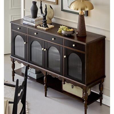 法南洋古复式古风实木玄JSO关柜美式新客厅储物柜收纳轻典奢双色