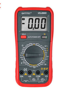QHTITEC万用表VS890D数字高精度全自动电工万能表数显式万用表