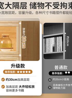 全实G815-245木书柜儿防收尘展示用柜子储物柜落地家书架一体靠墙