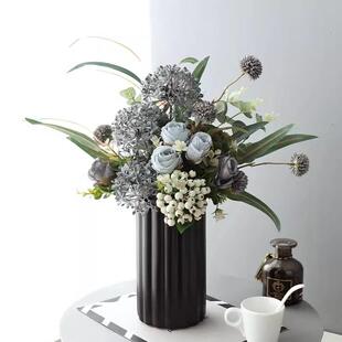 现代奢高62765端仿真花艺摆件假花饰客厅电轻视柜装酒店桌样板房