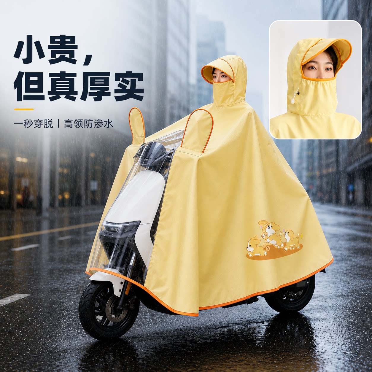 电动车雨衣摩托电动车雨衣骑车专用长版全身防暴雨2026新款女雨披