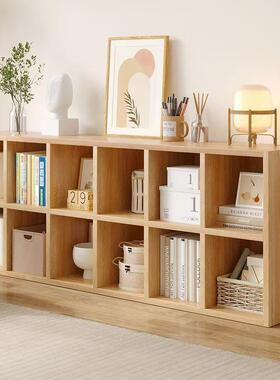 全实木格子柜书落地置园物架幼儿书架包柜53454215书矮柜家用收纳