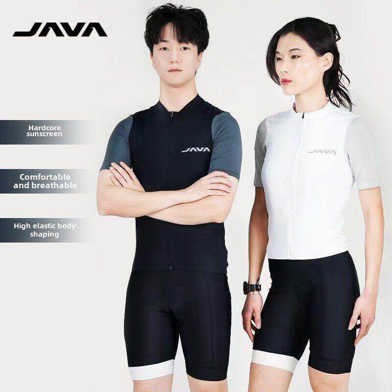 JAVA佳沃骑行服专业短袖春夏秋速干透气背带男女公路自行车骑行裤
