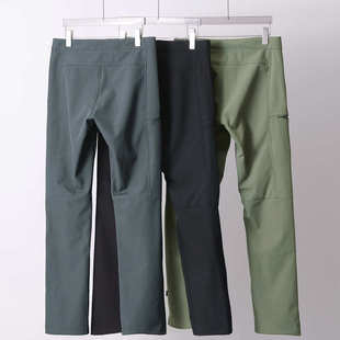 裤 保暖软冬泼水裤 绒防登山户外男士 运动壳冲锋裤 加防风耐磨抓绒裤