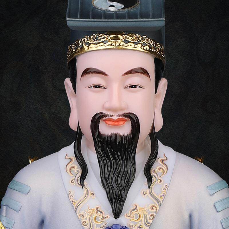 吕洞宾像吕祖神像仿汉白玉供奉家用八仙过海摆件纯阳真人纯阳子像