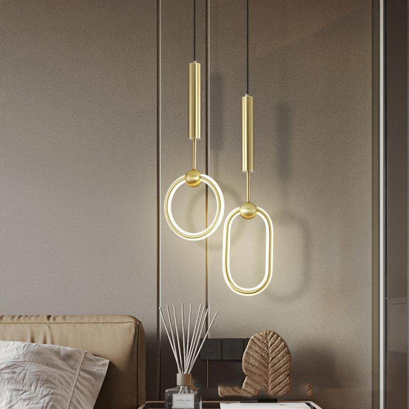 现代简约卧室床头小吊灯北欧时尚铝材创意餐厅吧台电视背景墙吊灯
